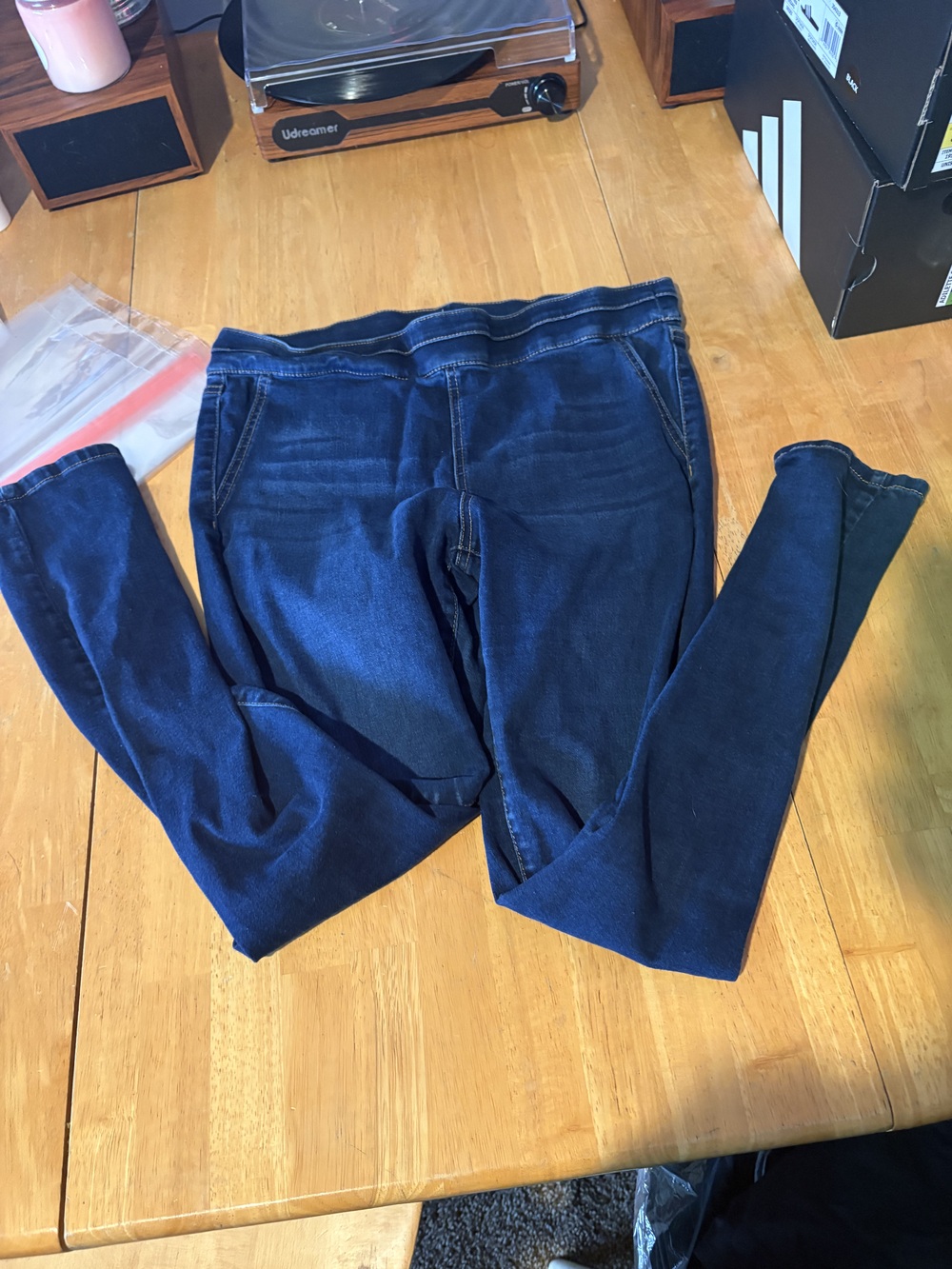 Soho New York & Company Women's Jeans Blue Size L High Waist Pull-on Legging